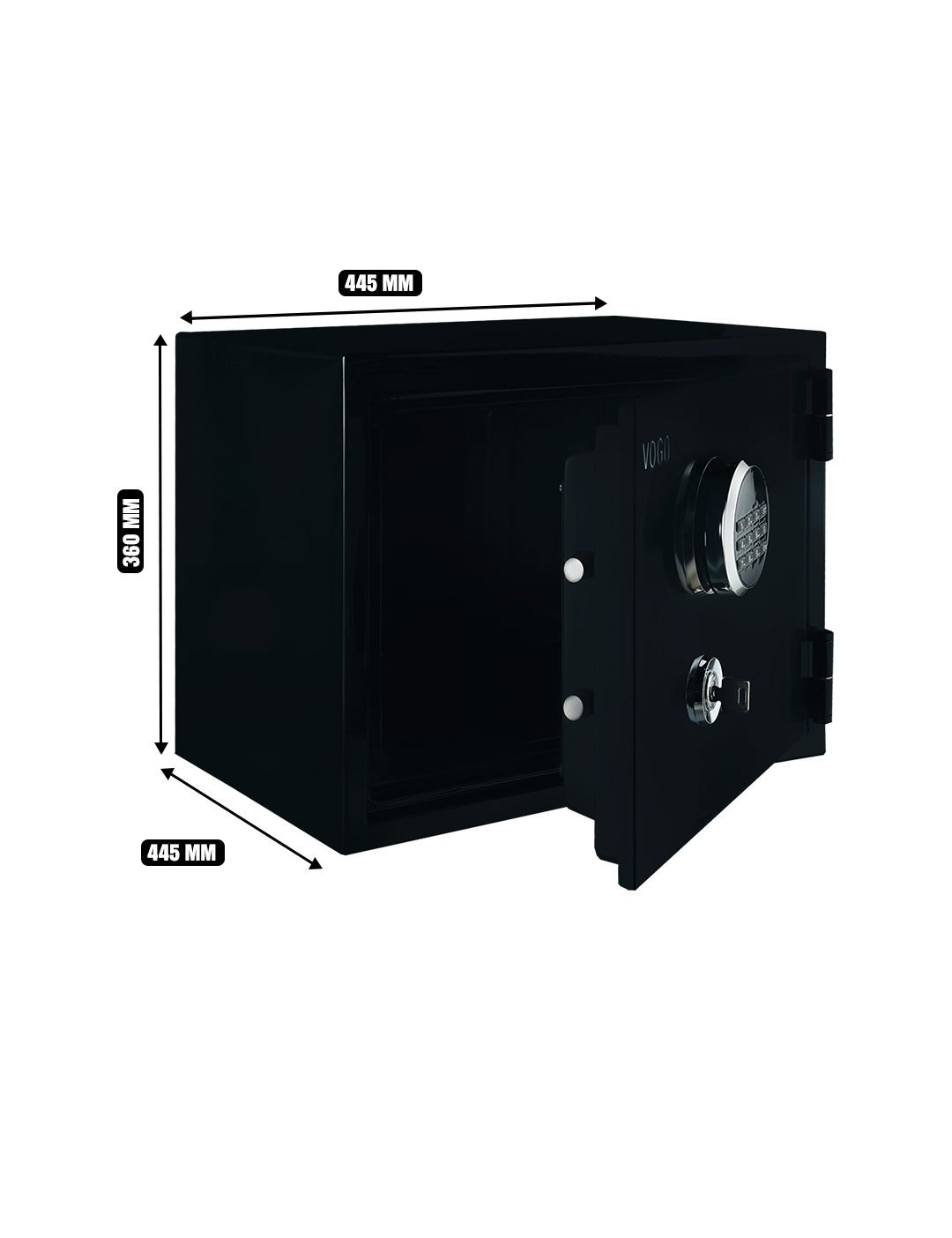 SHINJIN VOGO SAFES FIRE RESISTANT SAFE, MODEL VGF-360 Black