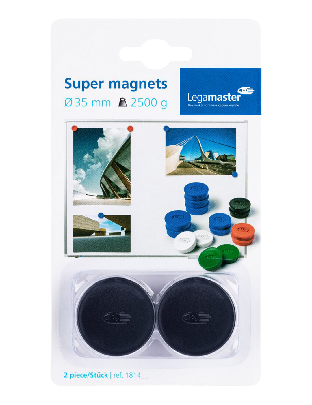 Legamaster Super Magnets 35 mm Black