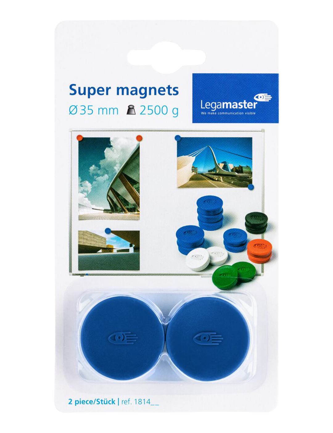 Legamaster Super Magnets 35 mm Blue