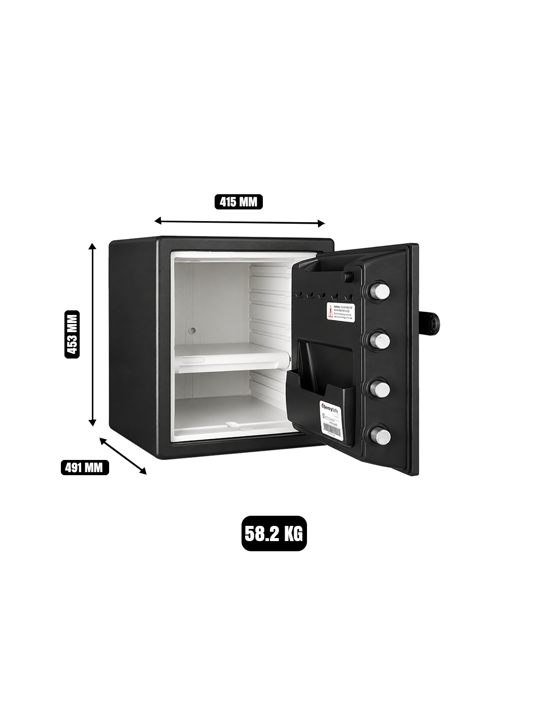 SentrySafe STW123GDC digital fireproof safe open with interior dimensions UAE