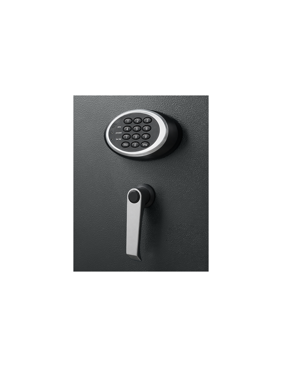 SentrySafe EF3428E security safe locking handle and digital keypad detail in UAE