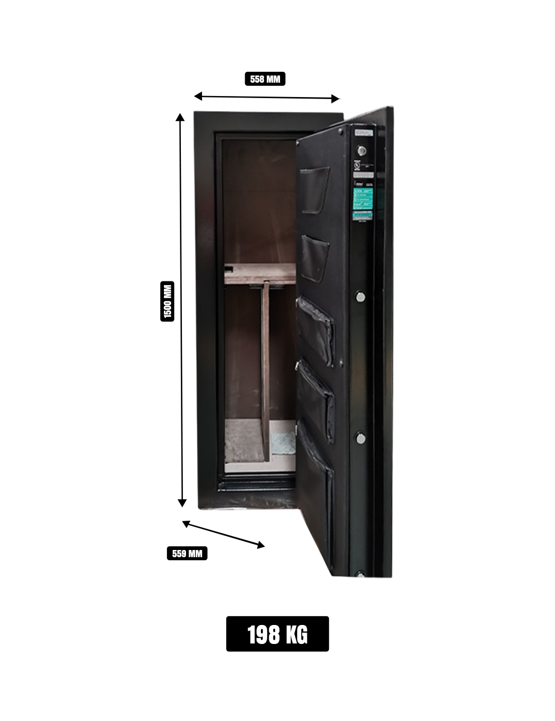 Format Liberty Safe DL12W – 60 Min Fire Rated, S&G Electronic Lock, Black
