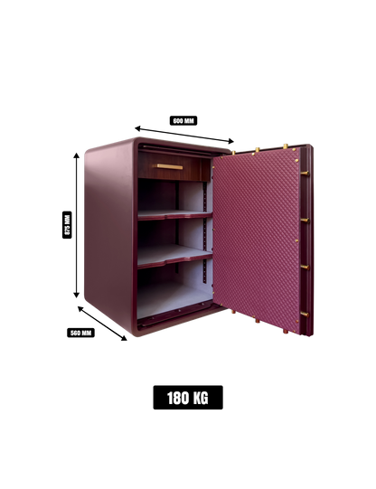 Format Home Safe LEO50 – S&G Electronic Lock, Burgundy