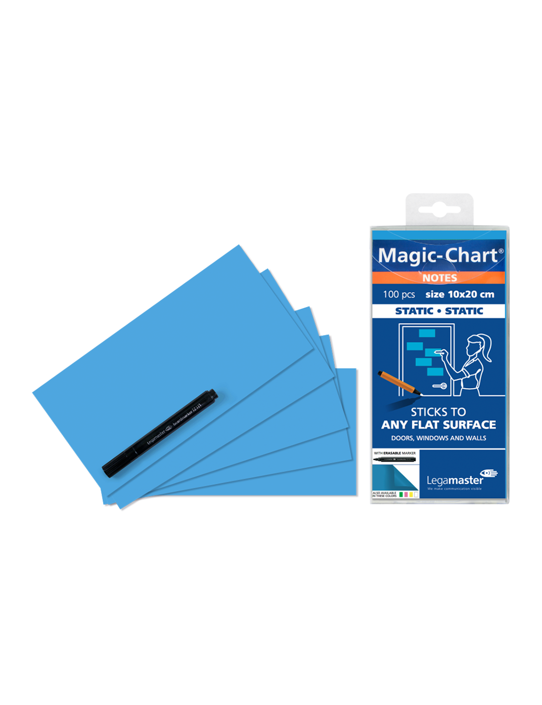 Buy Legamaster Magic-Chart Notes Blue 10x20 cm