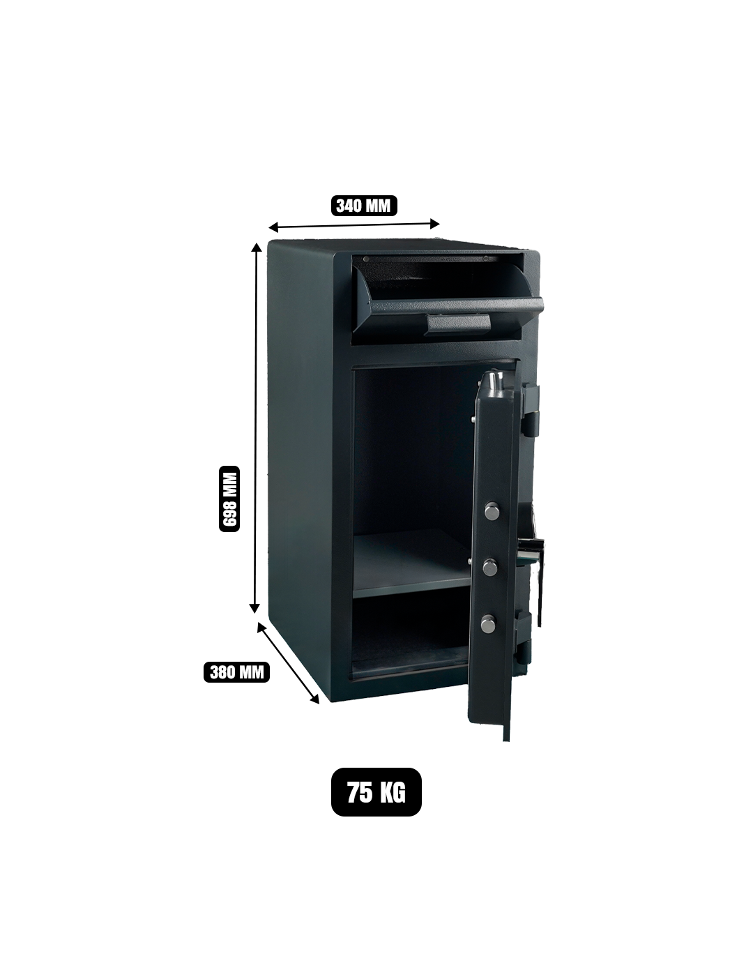 CHUBBSAFES OMEGA DEPOSIT SAFE SIZE 2 M-50 SECURED BY ONE ELECTRONIC LOCK