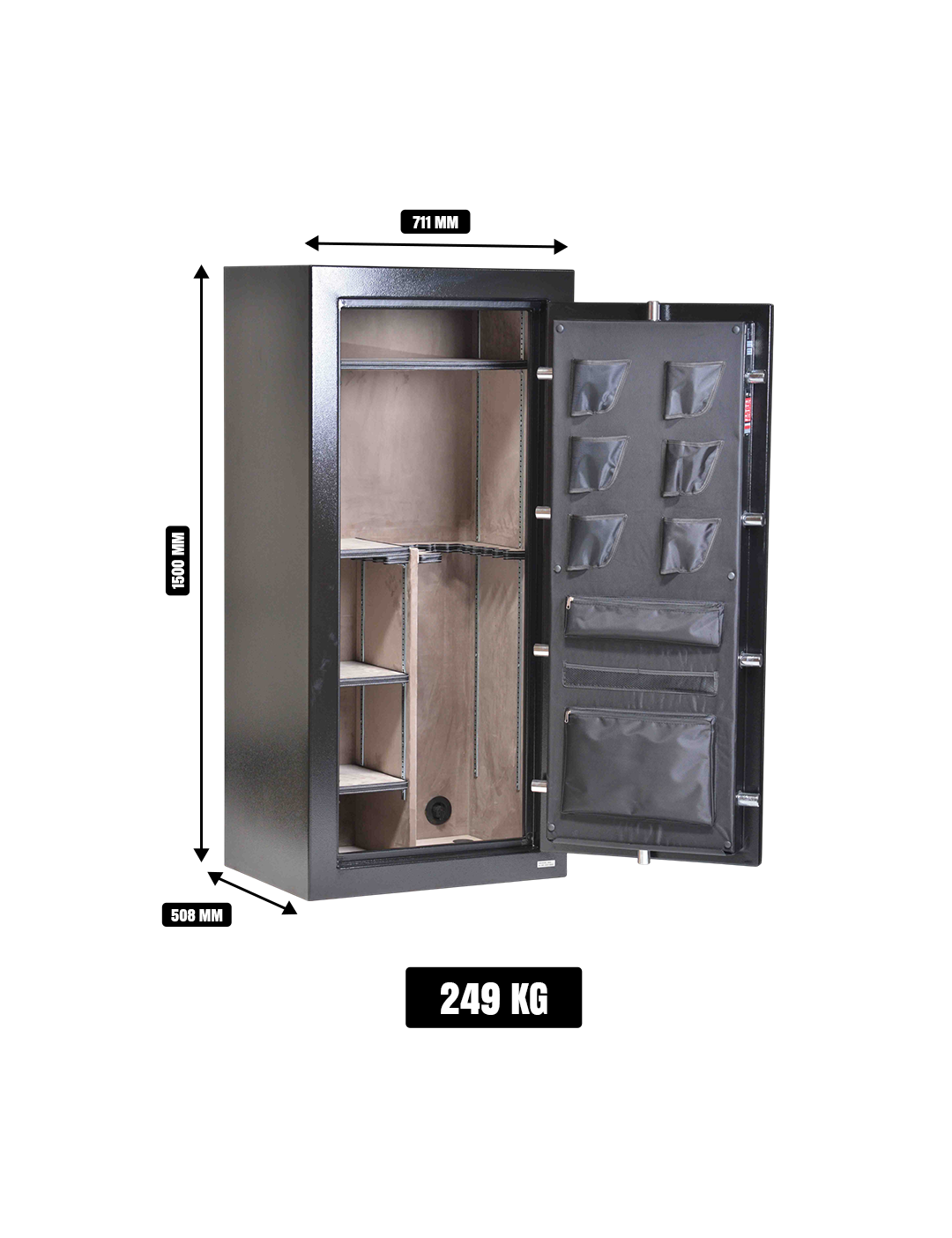Format Liberty Safe DL19 – 60 Min Fire Rated, S&G Electronic Lock, Black