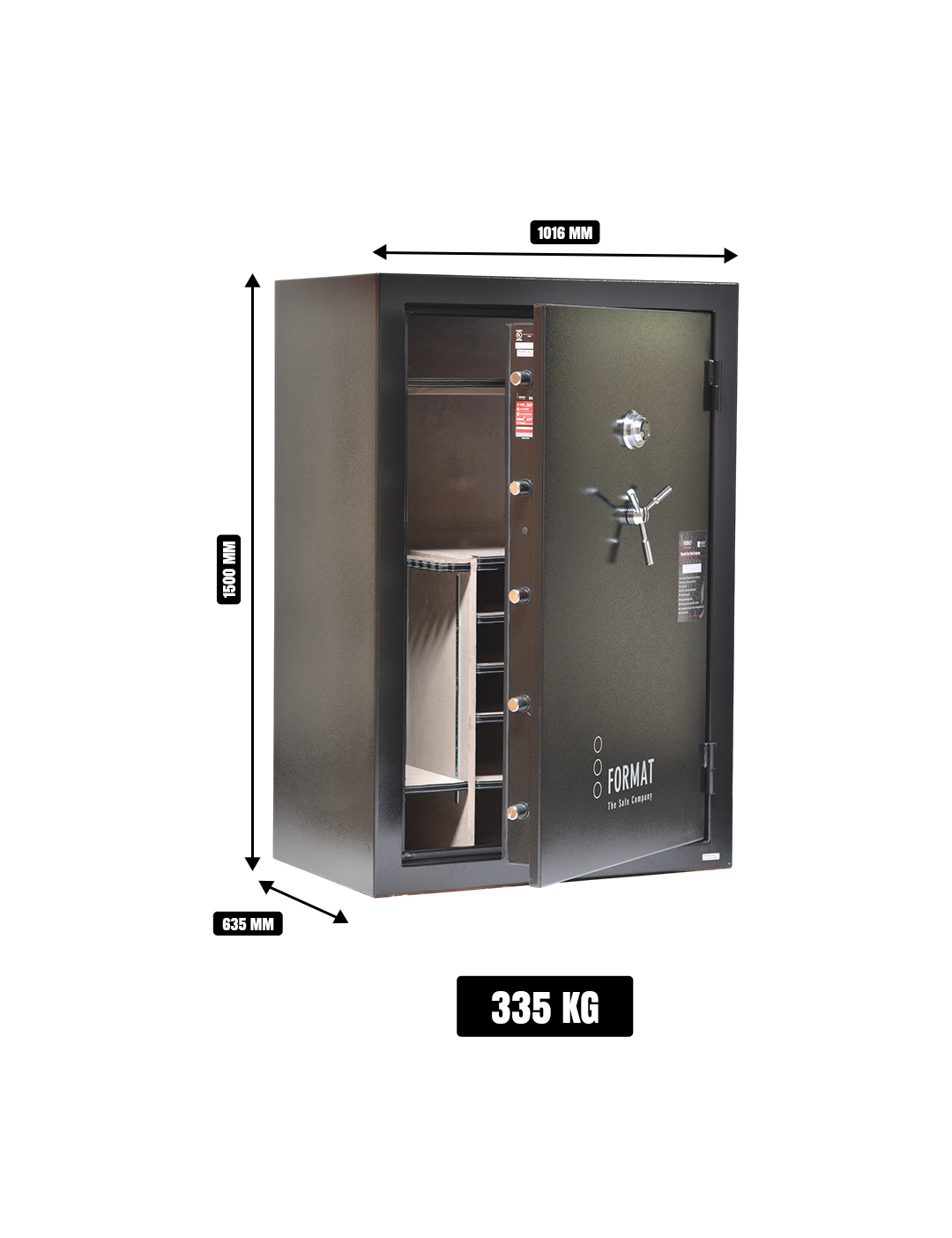 Format Liberty Safe DL34 – 60 Min Fire Rated, S&G Electronic Lock, Black