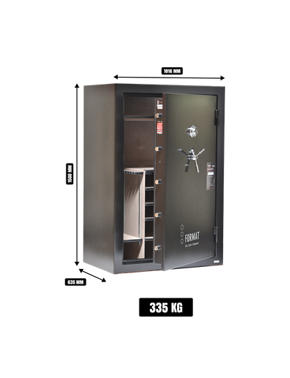 Format Liberty Safe DL34 – 60 Min Fire Rated, S&G Electronic Lock, Black