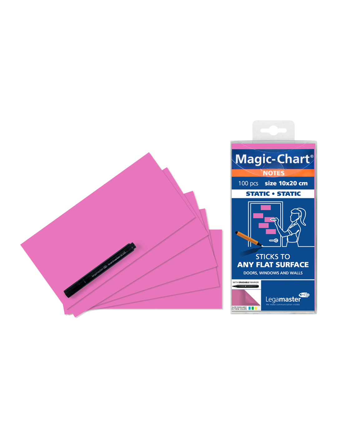 Legamaster Magic-Chart Notes Pink 10x20 cm