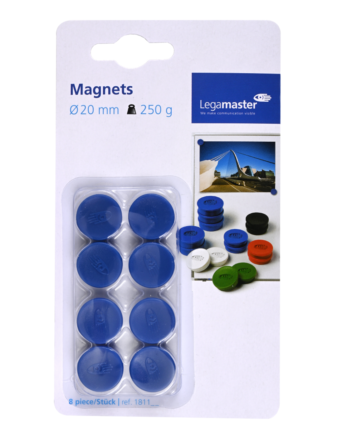 Legamaster Round Magnets 20 mm Blue