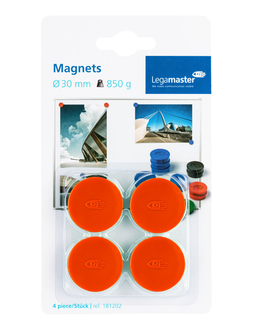 Legamaster Round Magnets 30 mm White