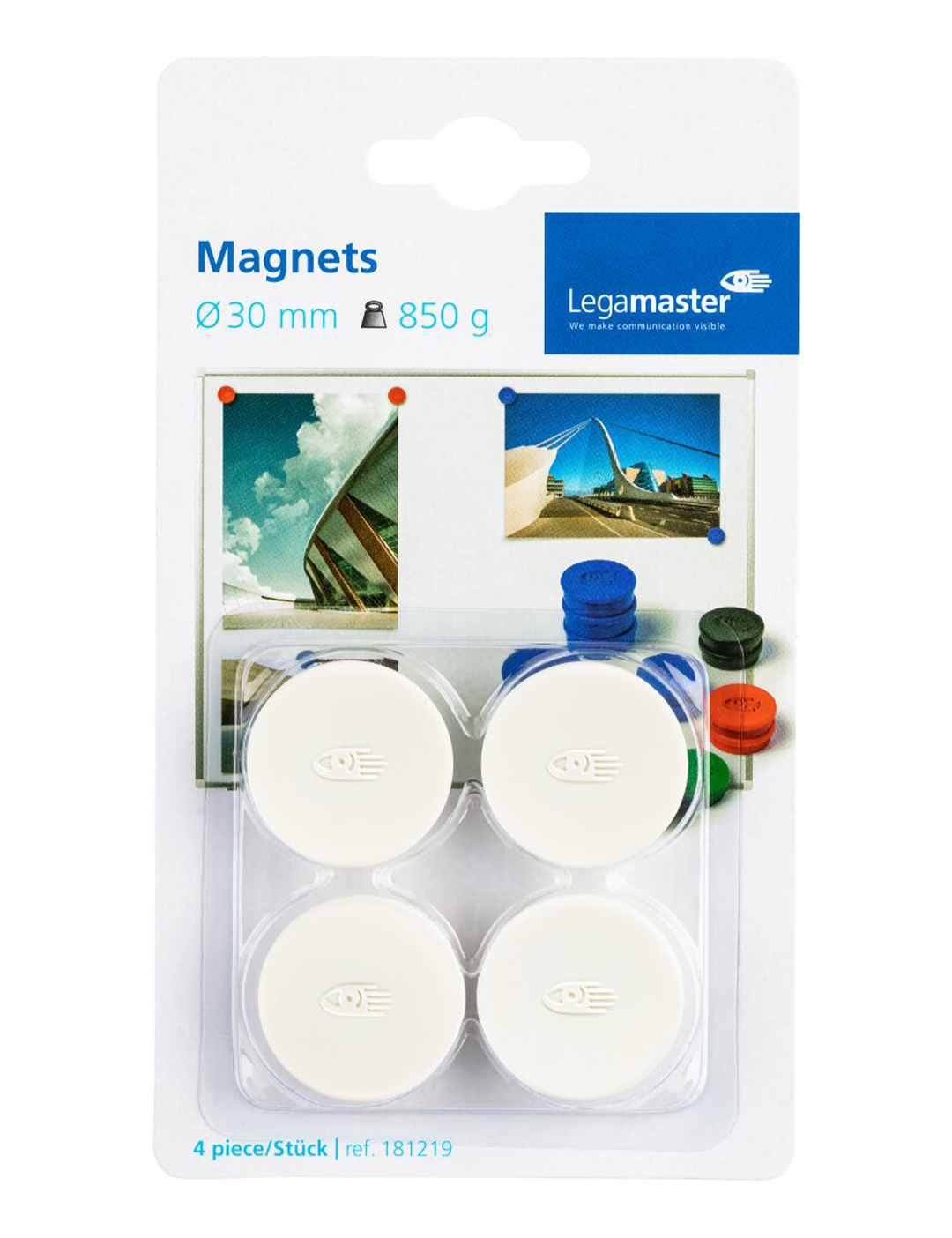 Legamaster Round Magnets 35 mm Black