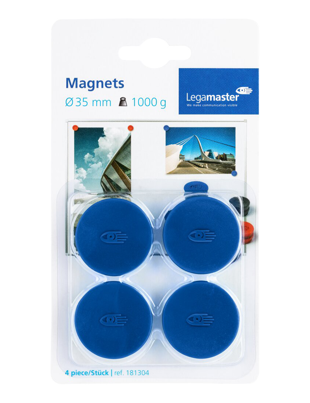 Legamaster Round Magnets 35 mm White